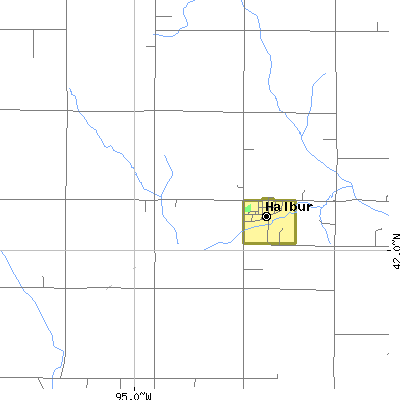 Zip code 51444 close-up map