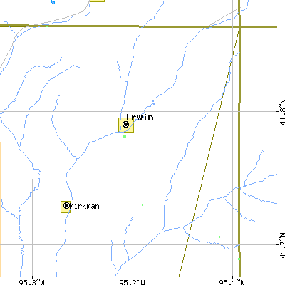 Zip code 51446 close-up map