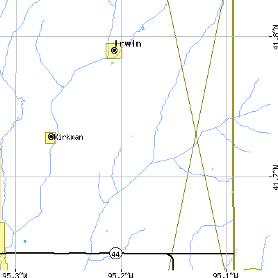 Zip code 51447 close-up map