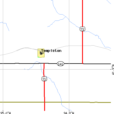 Zip code 51463 close-up map