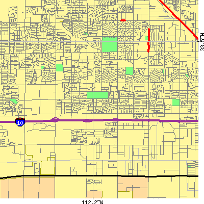 Zip code 85035 close-up map