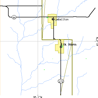 Zip code 51531 close-up map