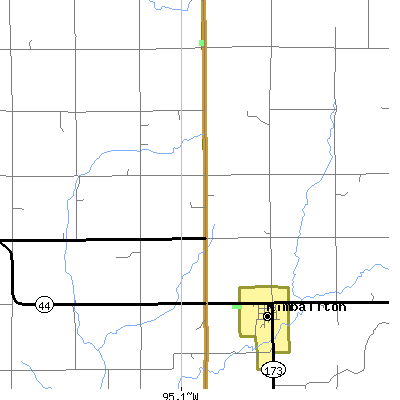 Zip code 51543 close-up map