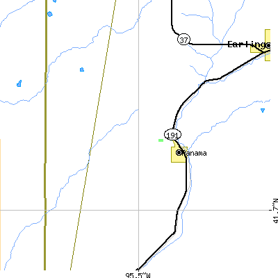 Zip code 51562 close-up map