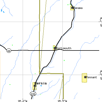 Zip code 51565 close-up map