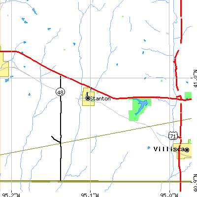 Zip code 51573 close-up map