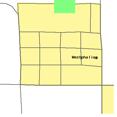 Zip code 51578 close-up map