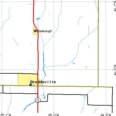 Zip code 51631 close-up map