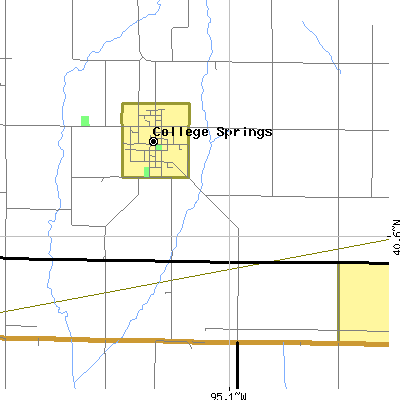 Zip code 51637 close-up map