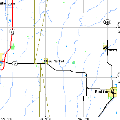 Zip code 51646 close-up map