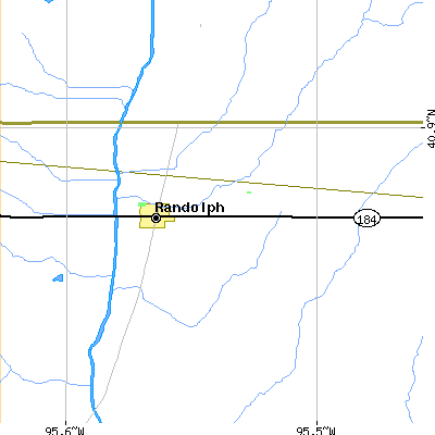 Zip code 51649 close-up map