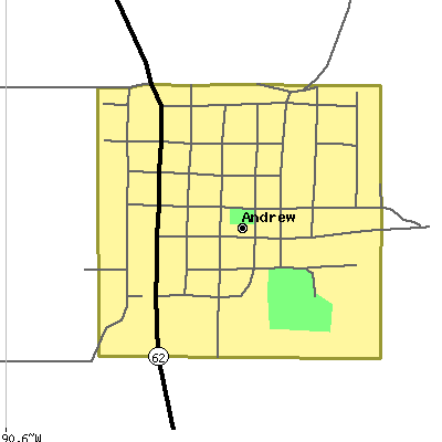 Zip code 52030 close-up map
