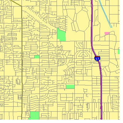 Zip code 85051 close-up map