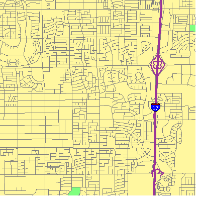 Zip code 85053 close-up map
