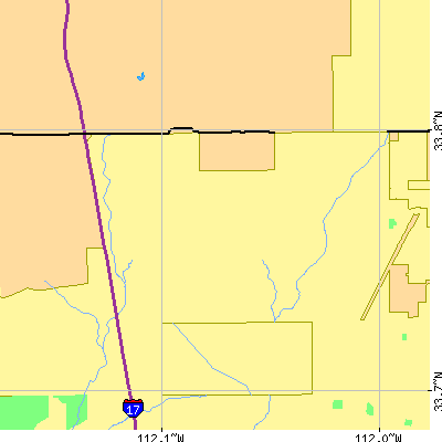 Zip code 85085 close-up map