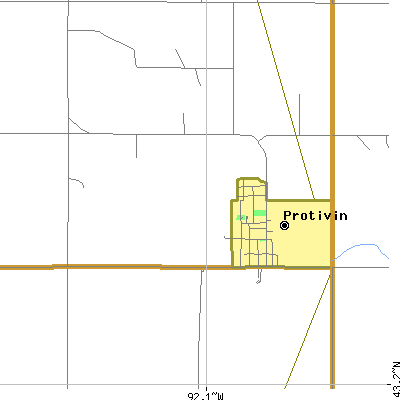 Zip code 52163 close-up map