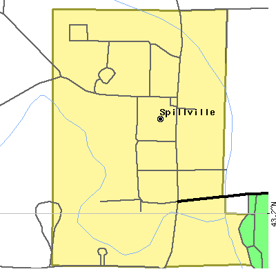Zip code 52168 close-up map