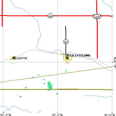 Zip code 52209 close-up map