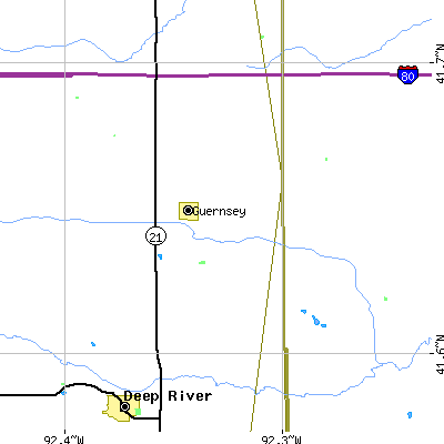 Zip code 52221 close-up map