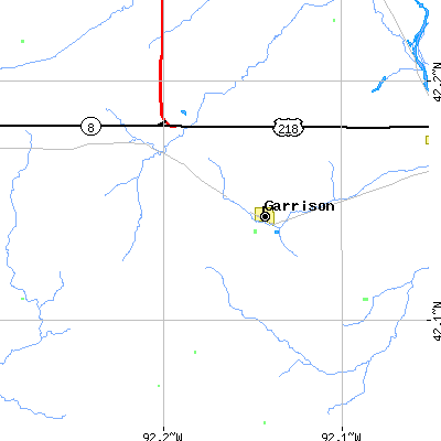 Zip code 52229 close-up map