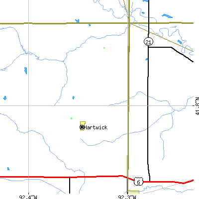 Zip code 52232 close-up map