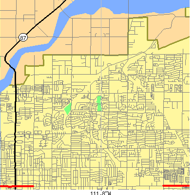 Zip code 85203 close-up map