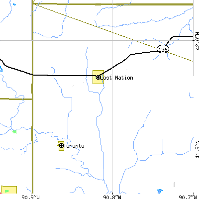 Zip code 52254 close-up map