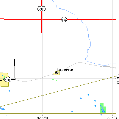 Zip code 52257 close-up map