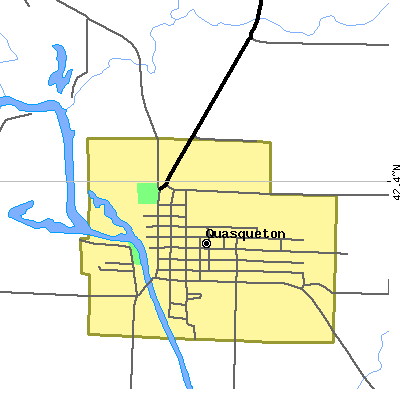 Zip code 52326 close-up map