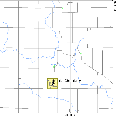 Zip code 52359 close-up map