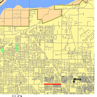 Zip code 85213 close-up map