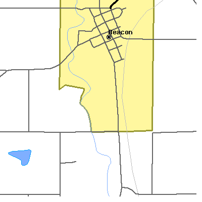 Zip code 52534 close-up map