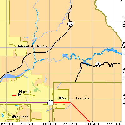 Zip code 85215 close-up map
