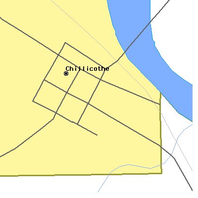 Zip code 52548 close-up map