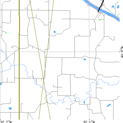 Zip code 52551 close-up map