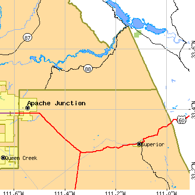 Zip code 85219 close-up map