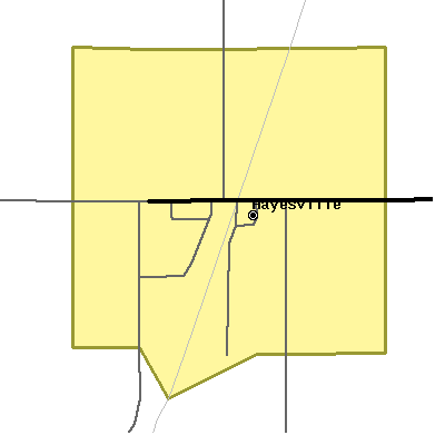 Zip code 52562 close-up map
