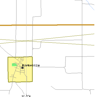 Zip code 52566 close-up map