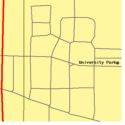 Zip code 52595 close-up map