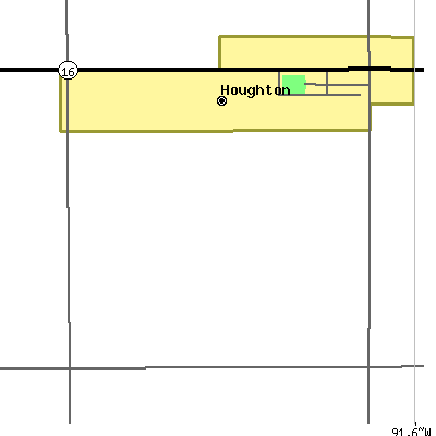 Zip code 52631 close-up map