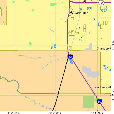 Zip code 85226 close-up map
