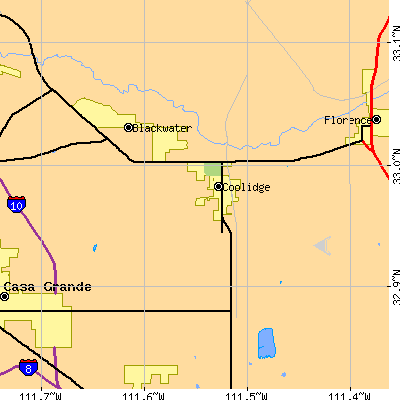Zip code 85228 close-up map