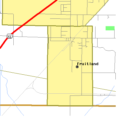 Zip code 52749 close-up map