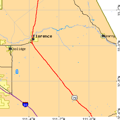 Zip code 85232 close-up map