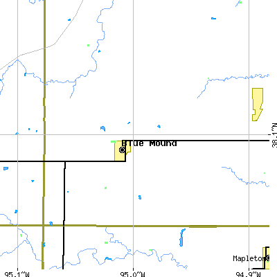 Zip code 66010 close-up map