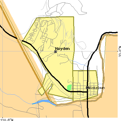 Zip code 85235 close-up map