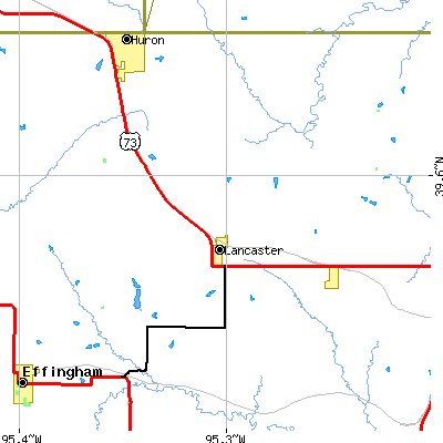 Zip code 66041 close-up map