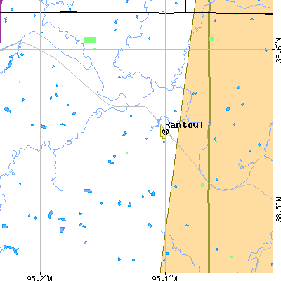 Zip code 66079 close-up map