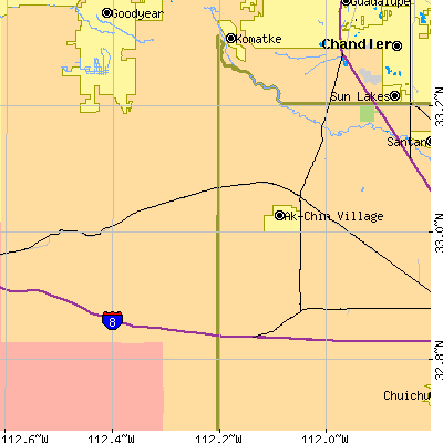 Zip code 85239 close-up map
