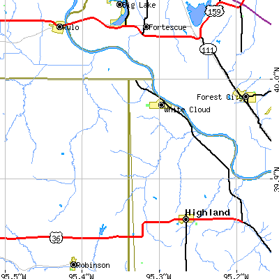 Zip code 66094 close-up map